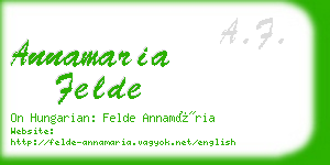 annamaria felde business card